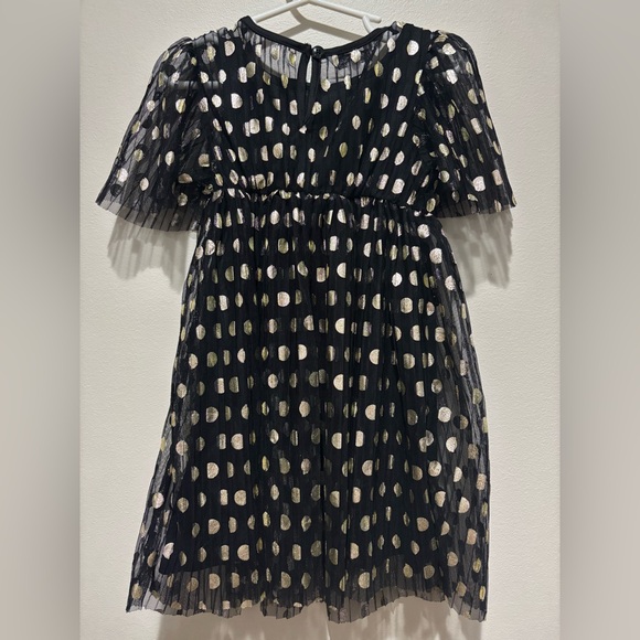 Pippa and Julie Metallic Polka Dot Mesh Float Christmas Dress, Girls 3T - Picture 3 of 10